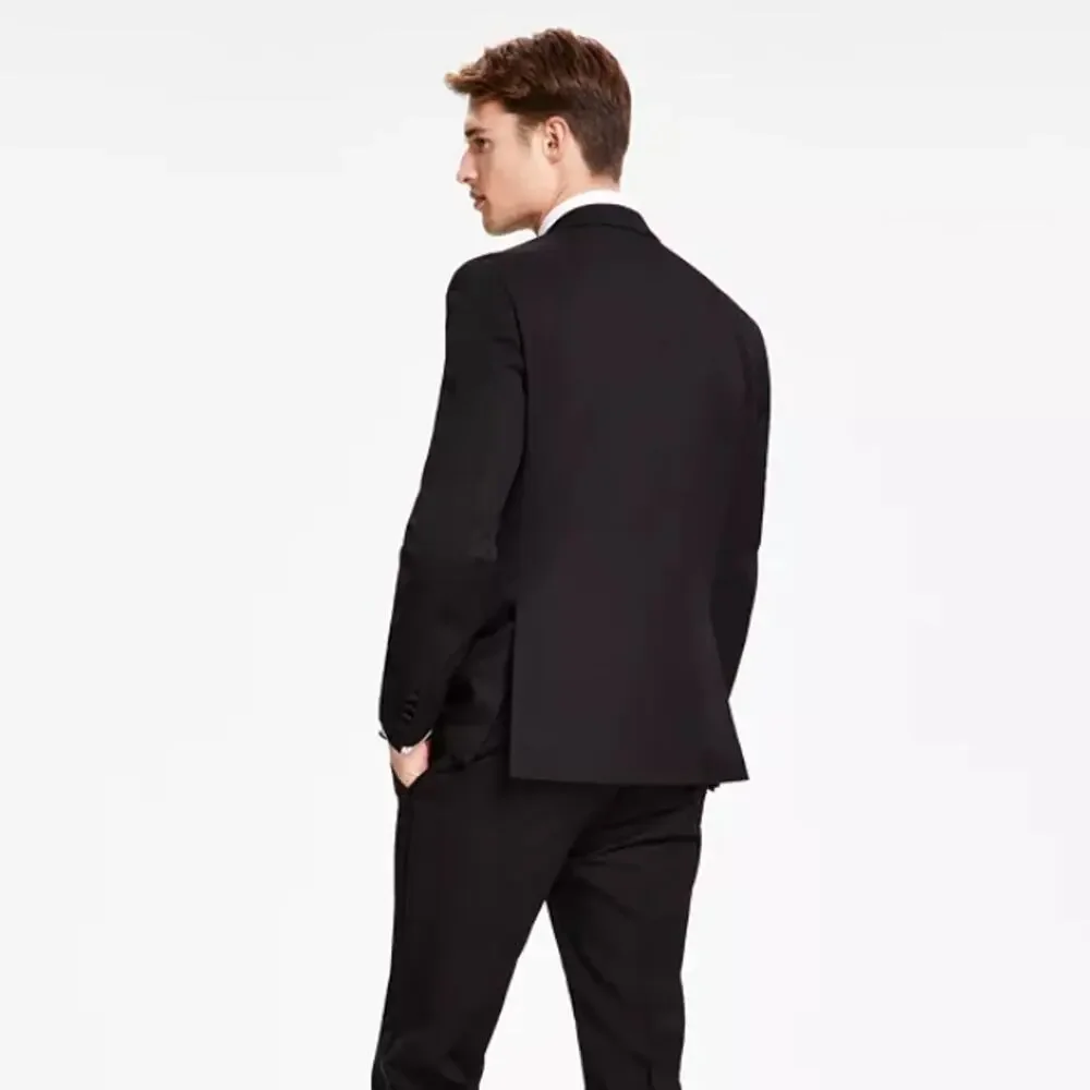 Kenneth Cole Reaction Blazer Men's Black Techni-Cole Classic Slim-Fit Size 38R